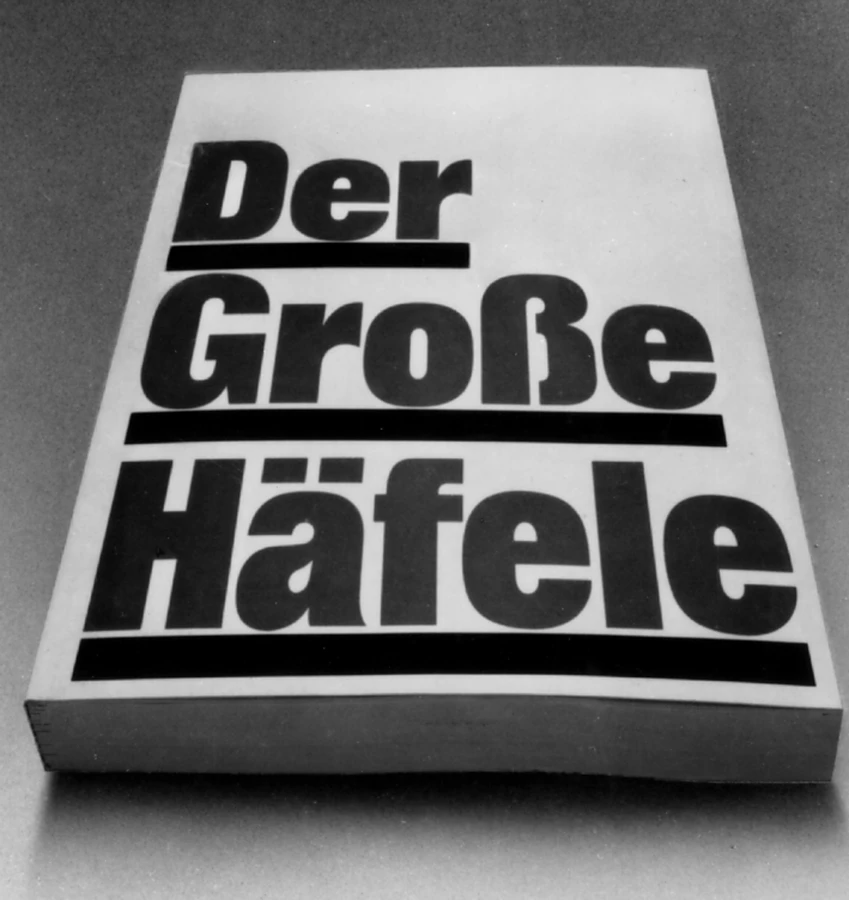 <p><span>&ldquo;The Complete H&auml;fele&rdquo; in German, the world&rsquo;s biggest catalogue for furniture fittings and accessories, appeared in 1971. Photo: H&auml;fele</span><span></span></p>